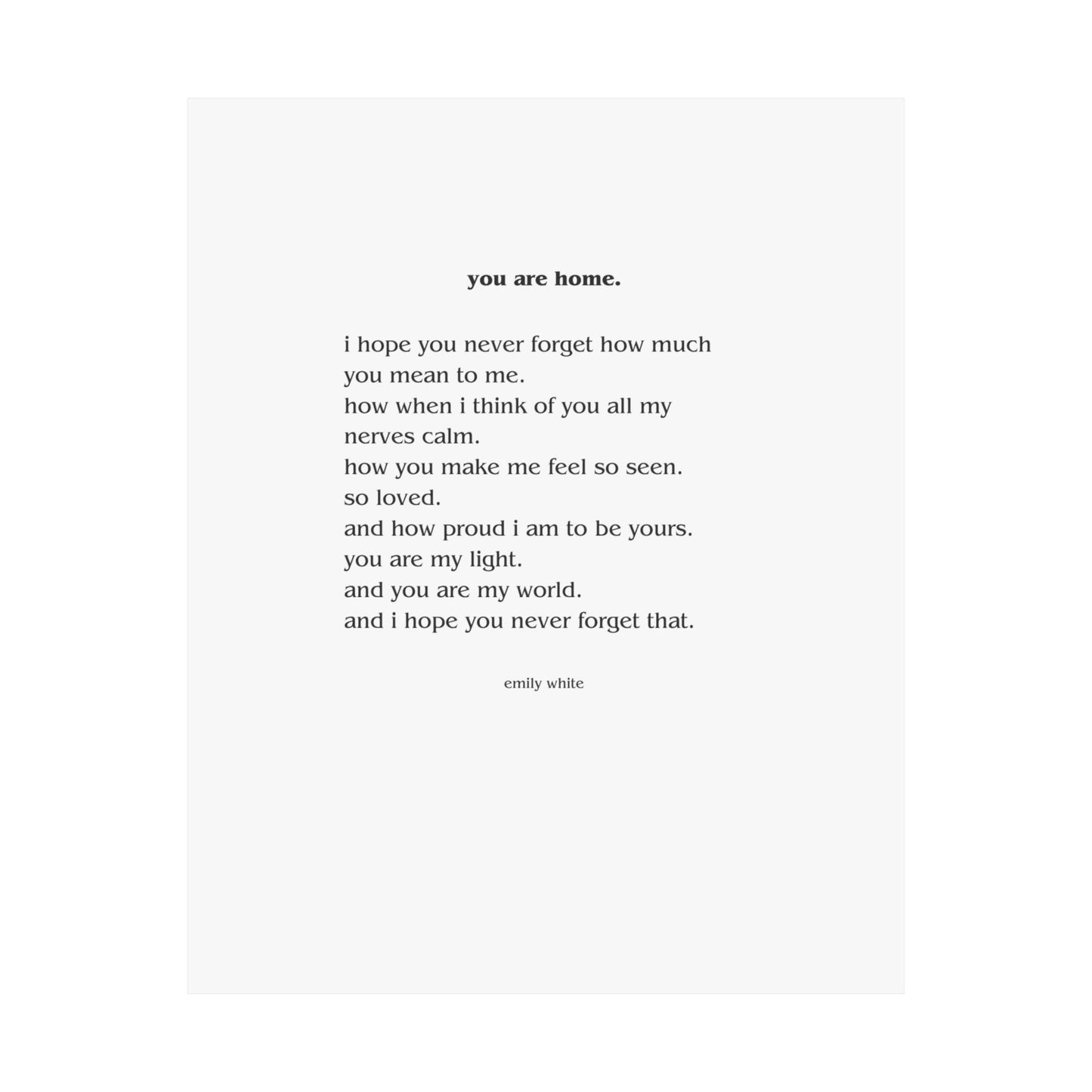 You Are Home Print