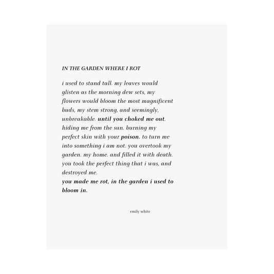 In The Garden Print